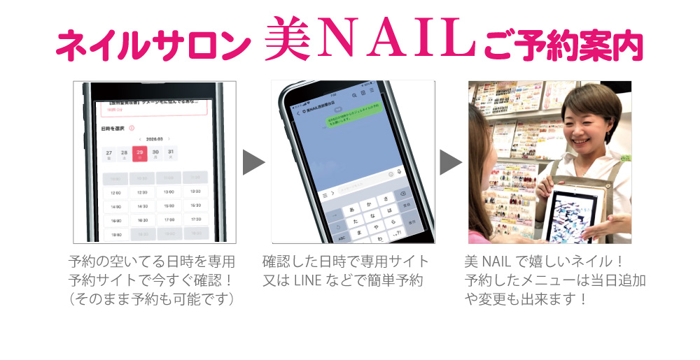 美NAILの予約方法